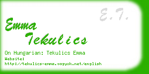 emma tekulics business card